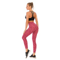 Benutzerdefinierte Anti -Cellulite -Butt Hift Sport Leopard gedruckte Leggings Kompression hoher Taille Yoga Hosen Damen Leggings mit Taschen